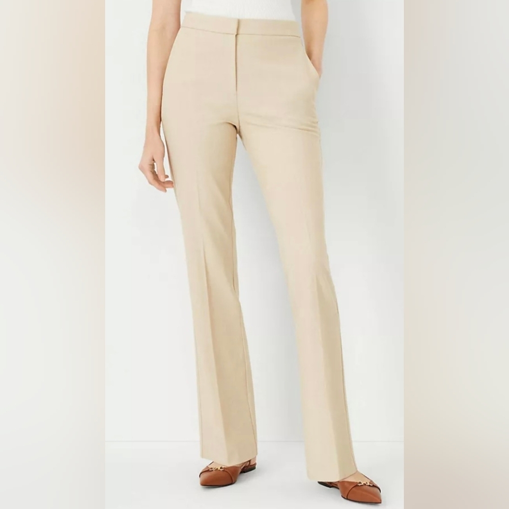 Ann Taylor Beige Boot Cut Dress Pants